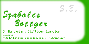 szabolcs bottger business card